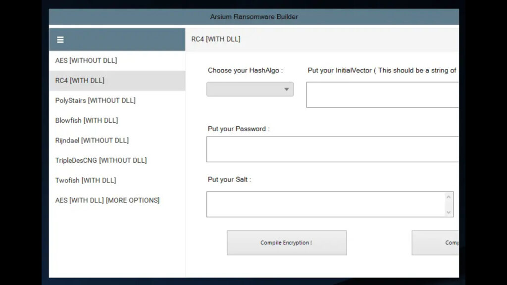 arsium ransomware builder
