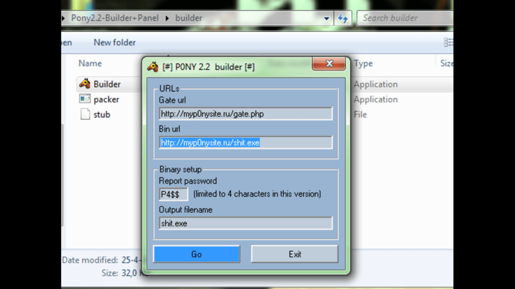 pony 2.2 http botnet builder