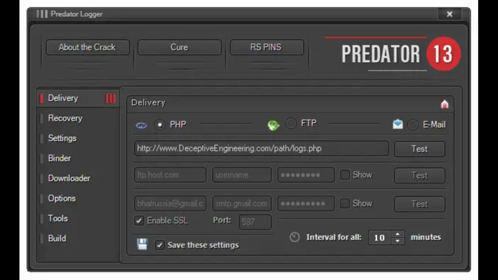 predator pain keylogger v13
