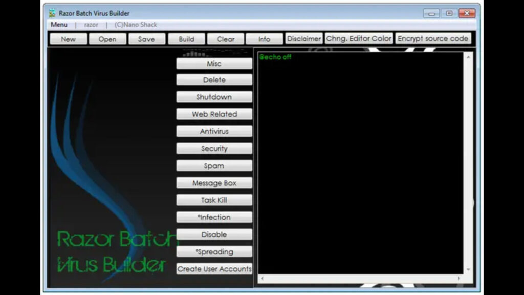 razor batch virus builder