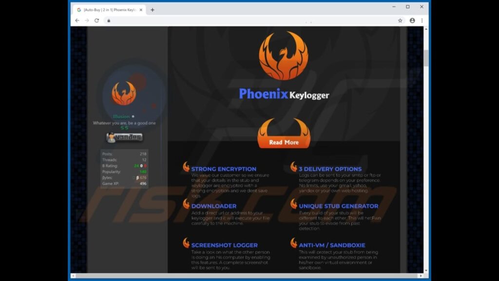 phoenix keylogger analysis