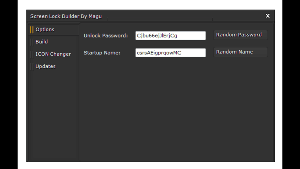 screen lock builder