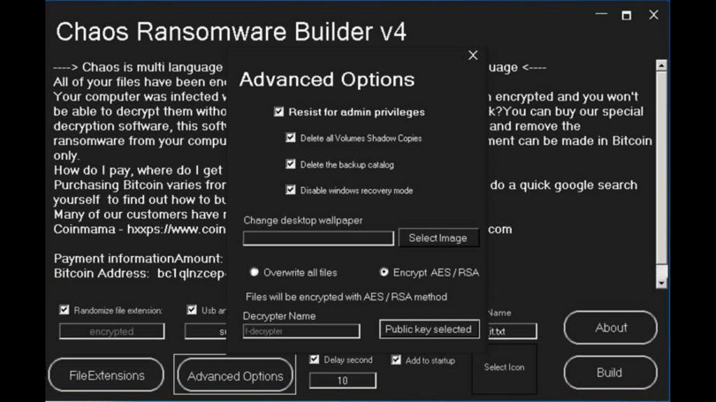 chaos ransomware builder v4
