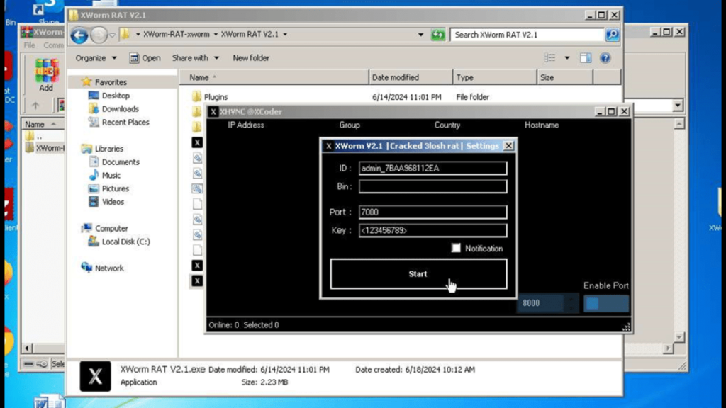 xworm rat v2.1 hvnc
