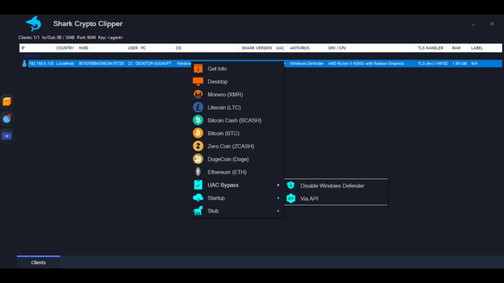 shark crypto clipper
